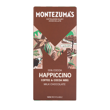 Montezumas Happiccino Milk With Coffee & Cocoa Nibs Bars 90g