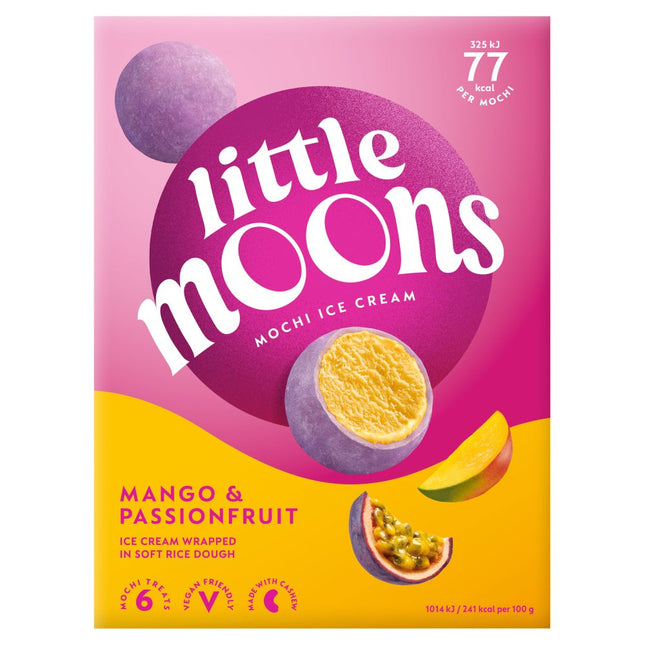 Little Moons Passionfruit & Mango Mochi 6Pk 192G