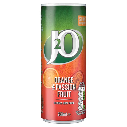 J2O Organge and Passionfruit Can 250ml