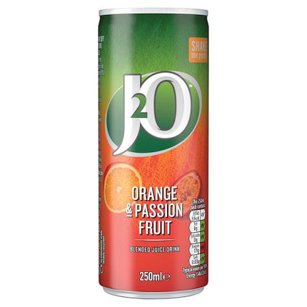 J2O Organge and Passionfruit Can 250ml