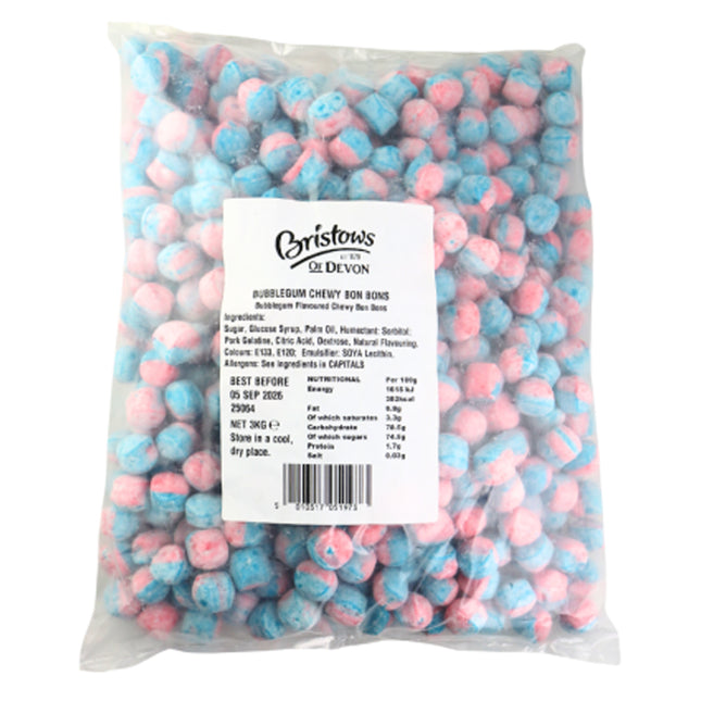 Bristows Bubblegum Bulk Chewy Bonbons 3kg