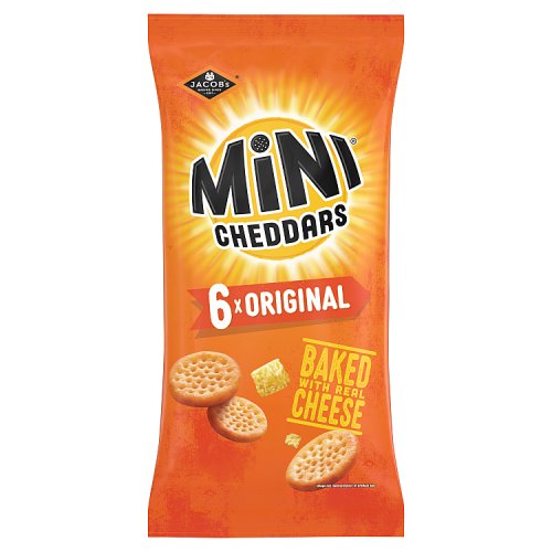 Jacob's Mini Cheddars Original Baked Snacks Multipack 8 x 6 x 23g