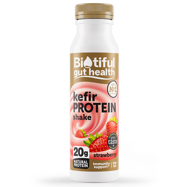 Biotiful Gut Health Kefir Strawberry High Protein Drink 330ML