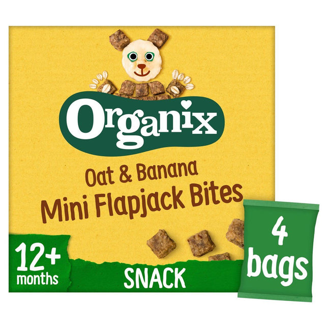 Organix Oat & Banana Mini Flapjack Bites 4 x 20g