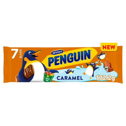 McVitie's Penguin Caramel Biscuit Bar 7 x 24.6g