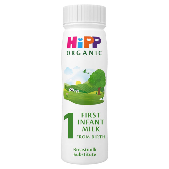 Hipp Organic 1 First Infant Baby Milk Ready To Feed Bottle From Birth 200ml - H1