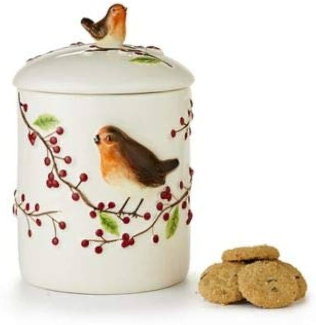 Grandma Wild's Christmas Robin & Berries Ceramic Jar 6 x 150g