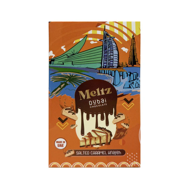 Meltz Dubai Chocolate Salted Caramel Cheesecake Knafeh 75g