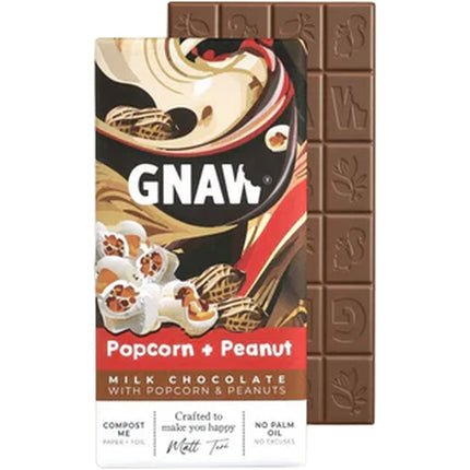 Gnaw Peanut & Popcorn Bars 80g