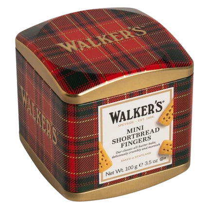 Walkers Tartan Tin Mini Shortbread Fingers 100g
