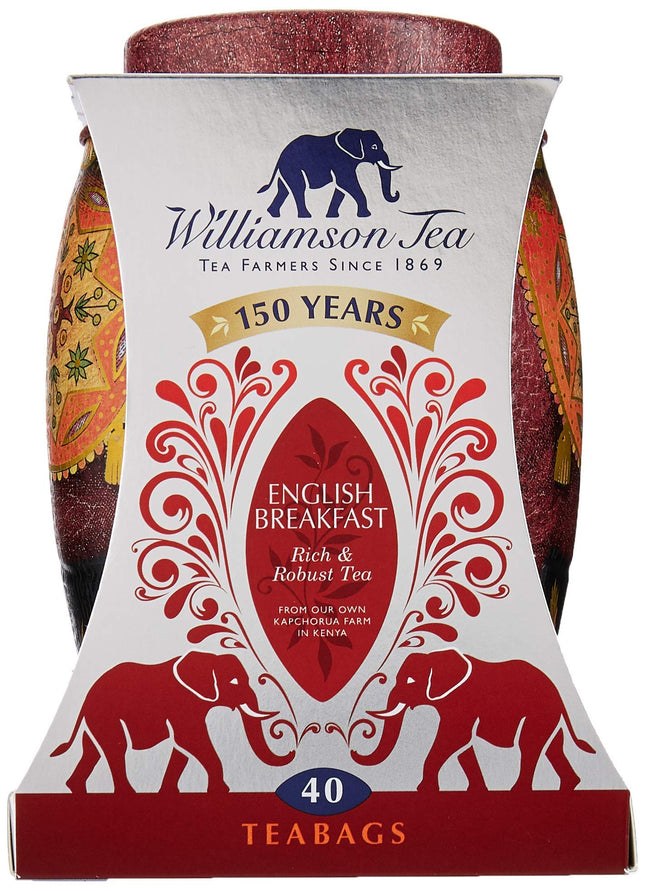 Williamson Tea Large Elephant Union Containing English Breakfast 40Teabags 100g