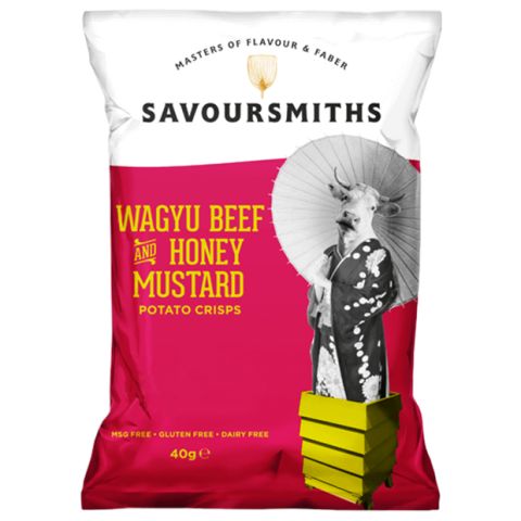 Savoursmiths Wagyu Beef With Honey Mustard Flavour Potato Crisps 40g