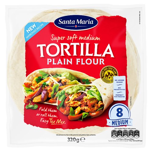 Santa Maria Plain Flour Soft Tortillas(8) 320g