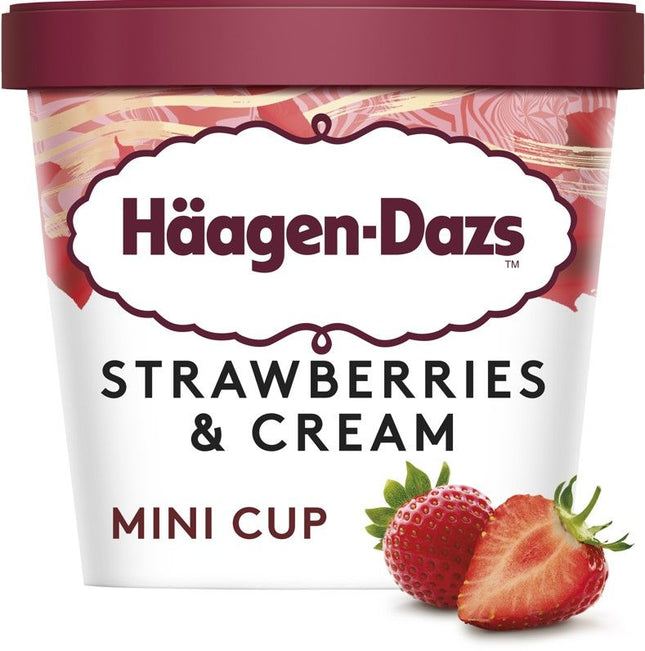 Haagen Dazs Strawberries & Cream Mini Cup 24 x 95ml