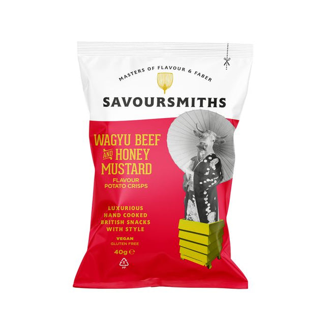 Savoursmiths Vegan Wagyu Beef With Honey Mustard Flavour Potato Crisps 40g
