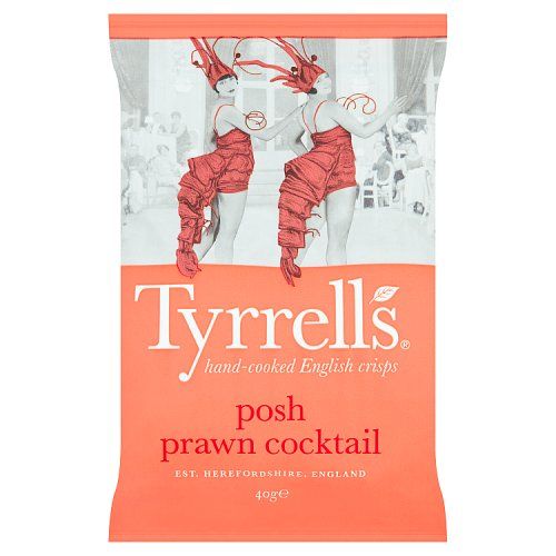 Tyrrells Posh Prawn Cocktail Crisps 40g