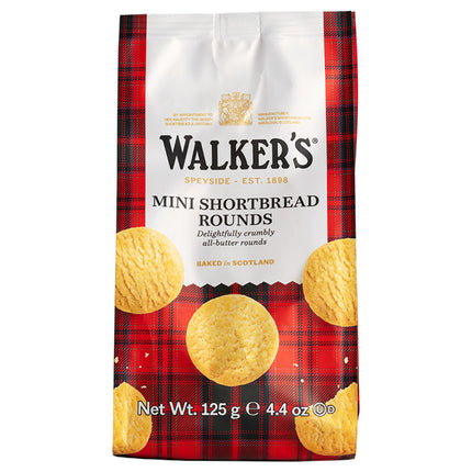 Walkers Mini Shortbread Rounds Bag 125g