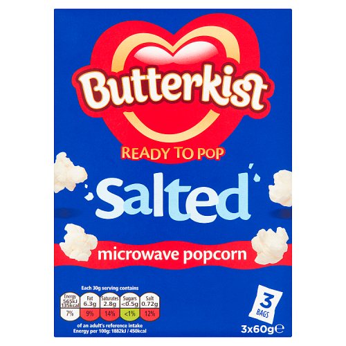 Butterkist Salted Microwave Popcorn 3x60g