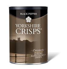 Yorkshire Crisps Black Pepper Drum 95g