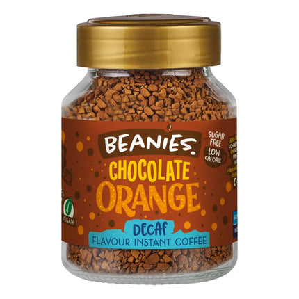 Beanies Decaf Chocolate Orange Coffee Jar 50g