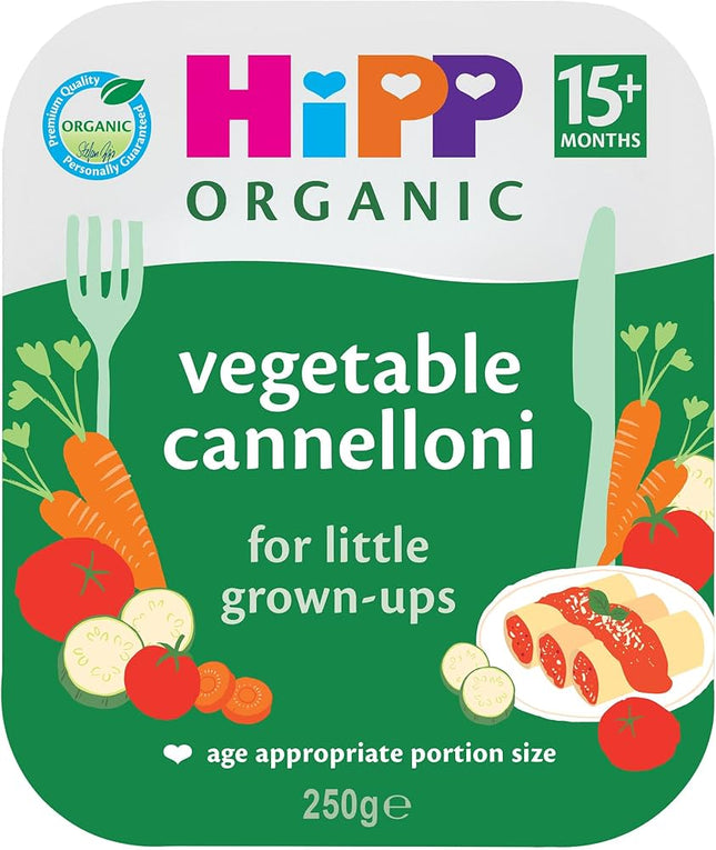HiPP Organic Vegetable Cannelloni Baby Food Tray 15 Months