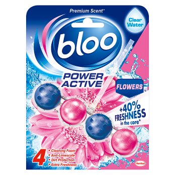 Bloo Power Active Clear Water Toilet Rim Block Flower 50g
