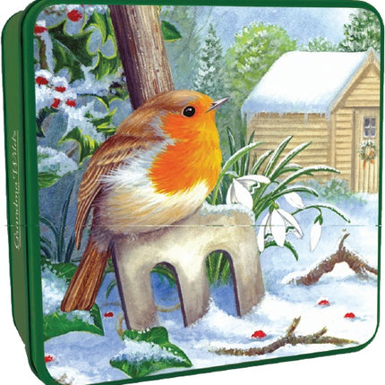Grandma Wild's Embossed Robin on a Garden Fork Tin 6 x 200g