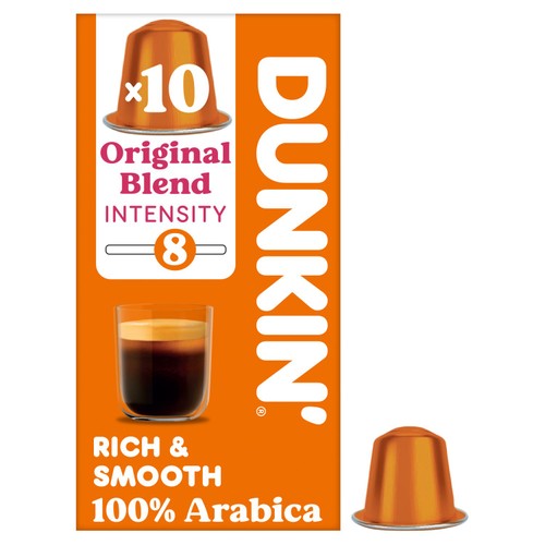 Dunkin Nespresso Compatible Coffee Pods Original Blend (10s)
