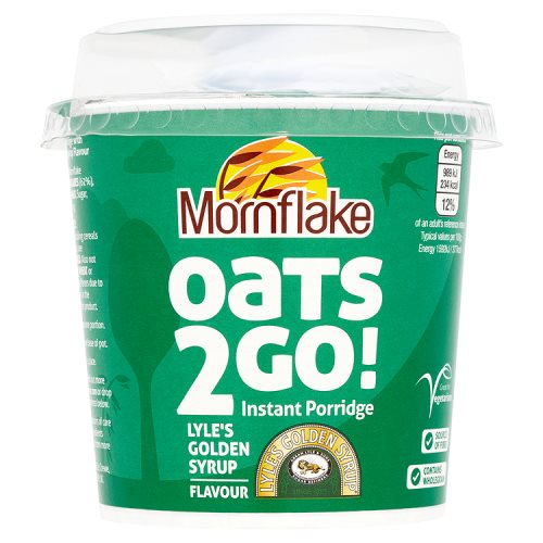 Mornflake Oats2Go Porridge Pots Lyle's Golden Syrup  62g