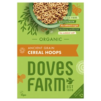 Doves Farm Organic & Gluten Free Ancient Grain Cereal Hoops 300g