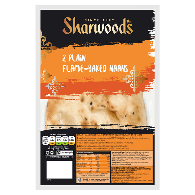 Sharwood's Plain Naan 2 pack