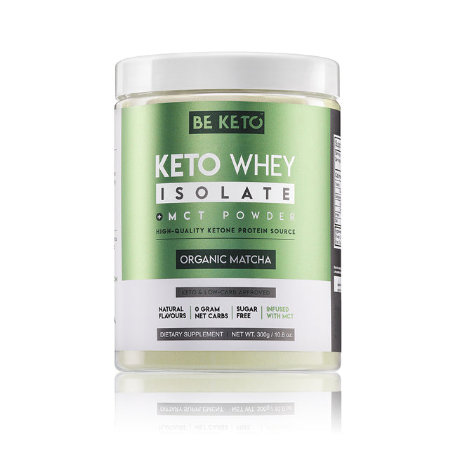 BeKeto Keto Whey isolate + MCT Organic Matcha 300g