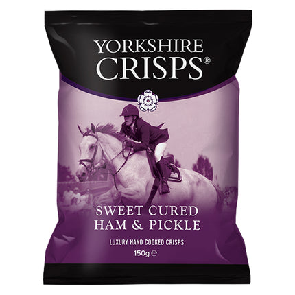 Yorkshire Crisps Sweet Cured Ham & Pickle 150g