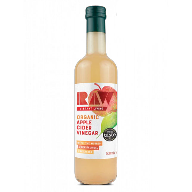 Raw Apple Cider Vinegar With The Mother Unpasteurised Unfiltered Organic 500ml
