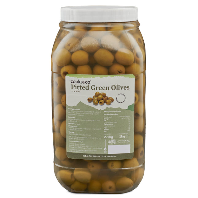 Cooks&Co Pitted Green Olives 2.1kg
