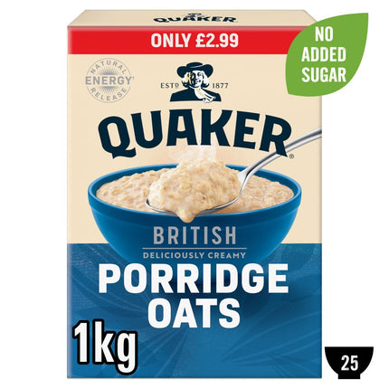 Quaker Rolled Porridge Oats PMP £2.99 1kg