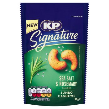 KP Signature Sea Salt and Rosemary Cashews 90g