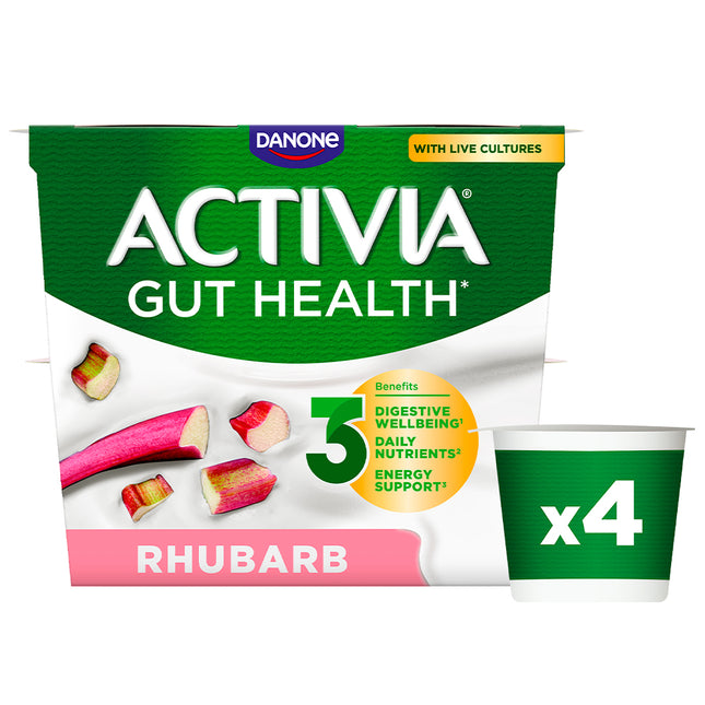 Danone Activia Rhubarb 4Pk 4X115G