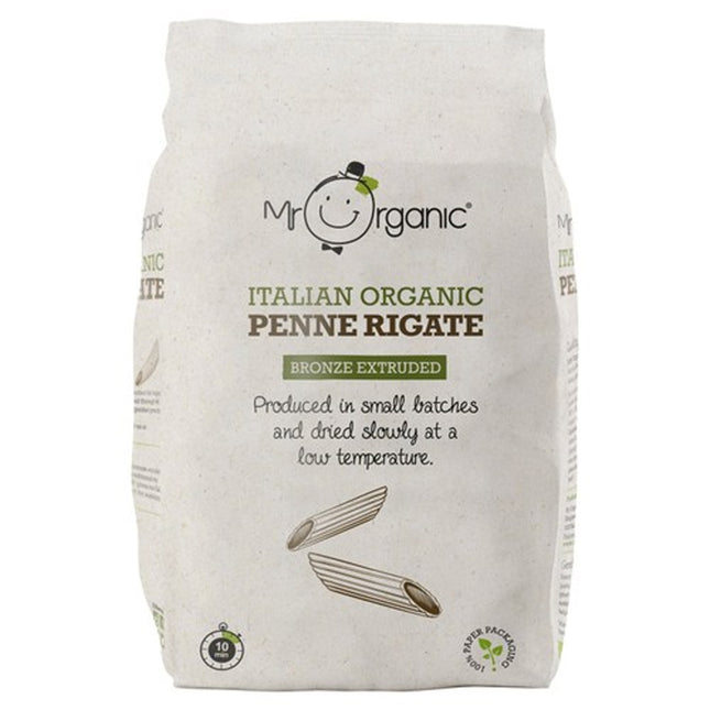 Mr Organic Penne Pasta Paper Packaging 500g
