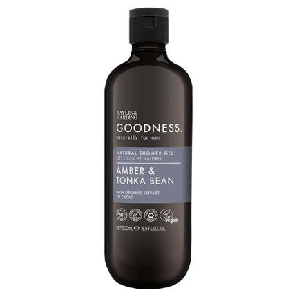 Baylis & Harding Goodness Men Shower Gel Amber & Tonka Bean 500ml