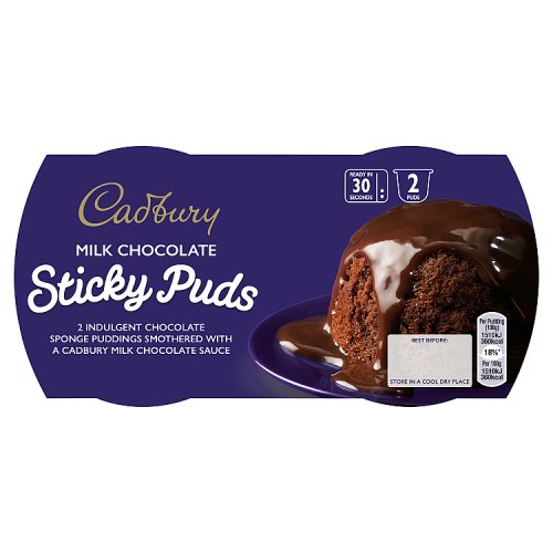 Cadbury Sticky Puddings Milk Chocolate 2 x 95g