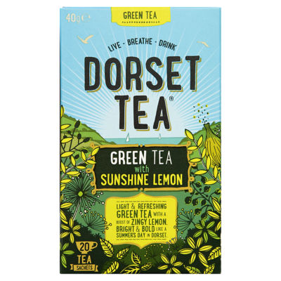 Dorset Tea 4 x 20 Green Tea & Sunshine Lemon Teabags