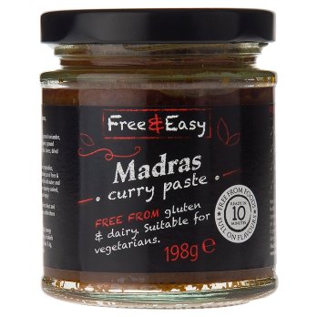 Free And Easy Gluten Free Madras Curry Paste 190g