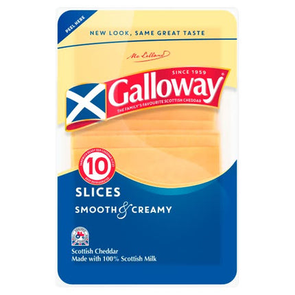 Galloway Medium Sliced Coloured Cheddar 200G