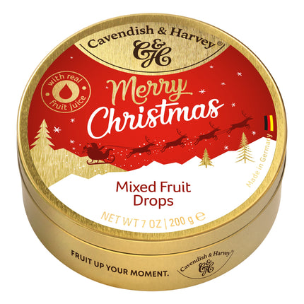 Cavendish & Harvey Merry Christmas Mixed Fruit Drops 200g