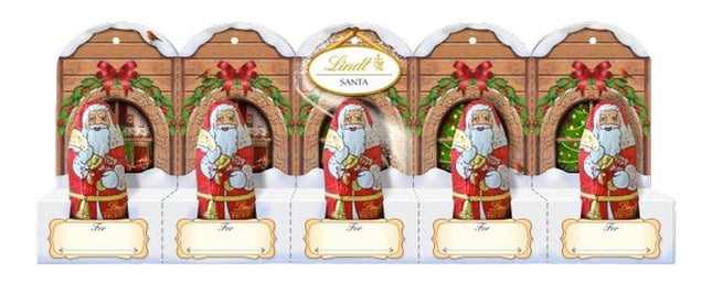 Lindt Santa Milk Chocolate Perforated 5 Pack 50G