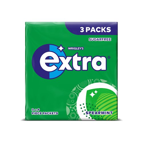 Extra Spearmint 9 Piece 3 Pack Love 37.8g