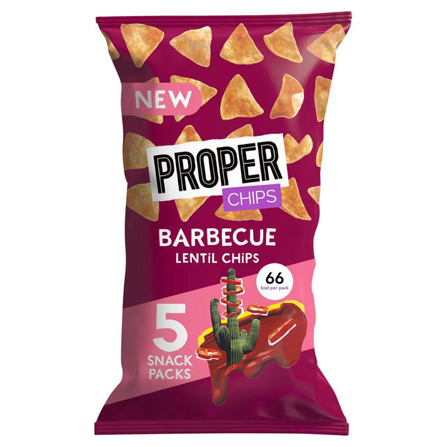 Proper Barbecue Lentil Chips, 6 x 5 x 14g