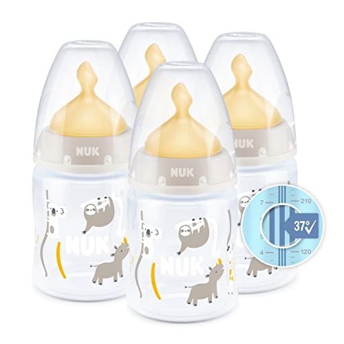 Nuk First Choice + Temperature Control Bottle Latex Teat 150Ml 4 Pack