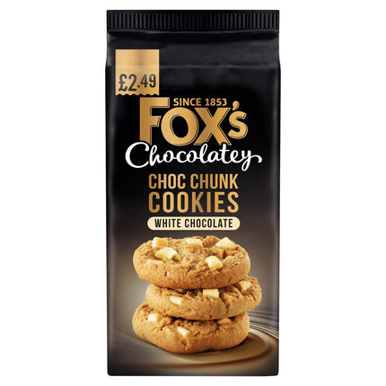 Fox's Chocolatey Cookies White Choc Cookies PMP £2.49 180g
